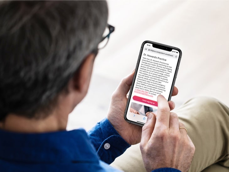 Man reading Esper consent page